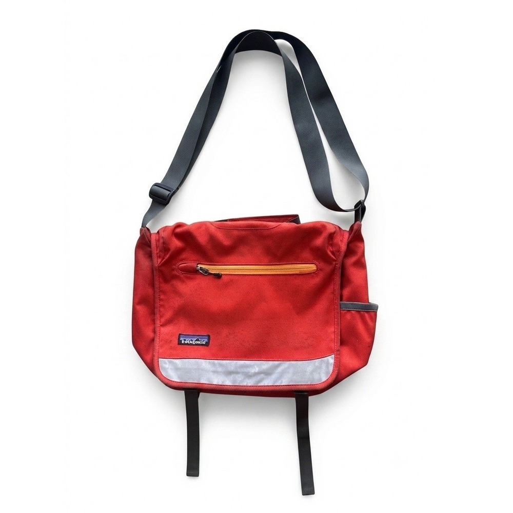 Patagonia Messenger Bag Orange MINI-Half Mass Travel Adjust Multi-Pocket Outdoor